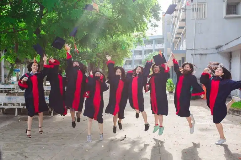 Graduates Jumping For Joy