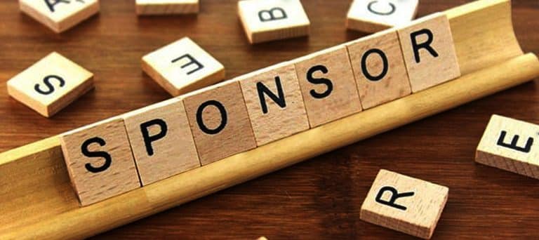 Scrabble Tiles Stating "Sponsor"