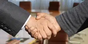 Closeup of a handshake
