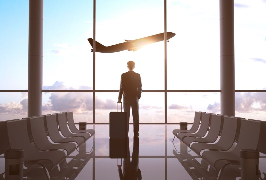 Businessman in airport