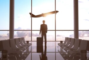 Businessman in airport