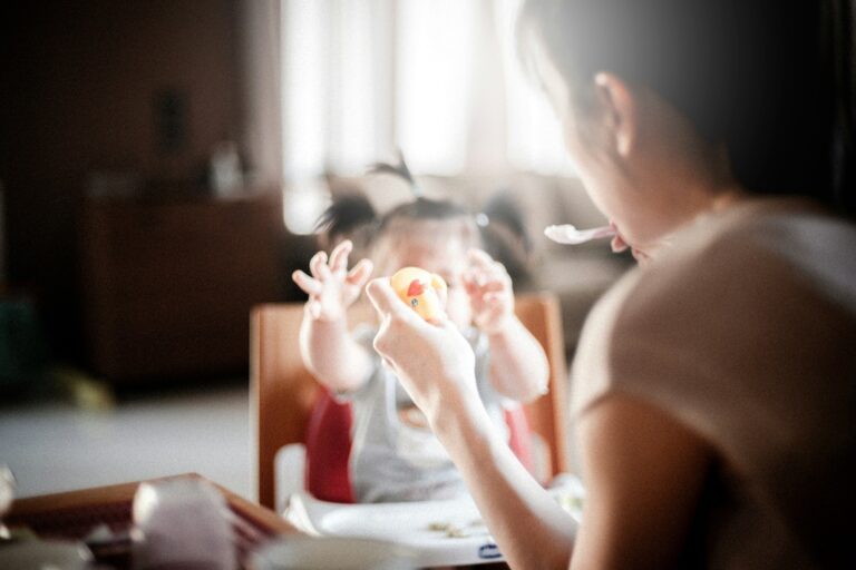 Child and Mother at Table