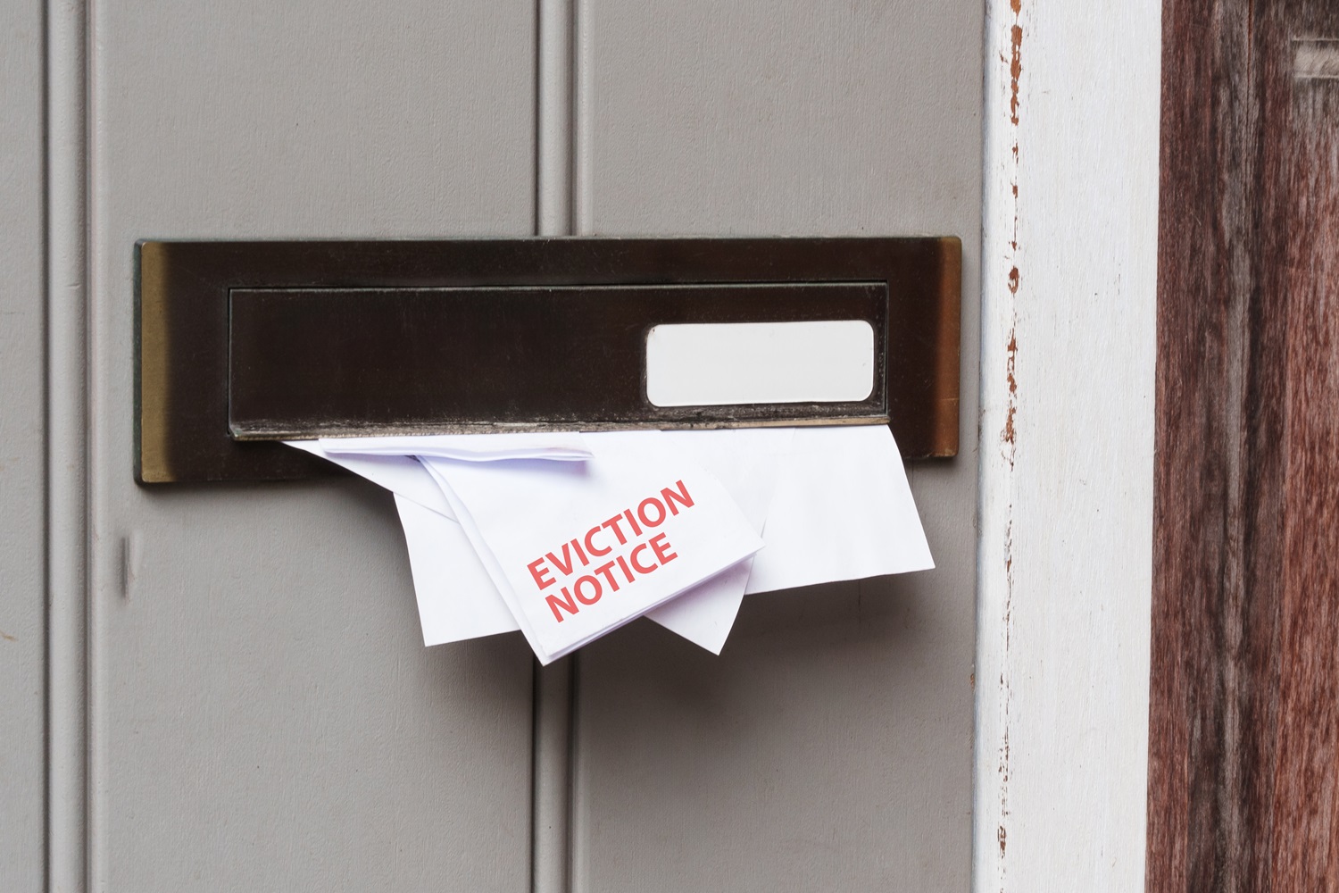 Eviction Notice In letter Box