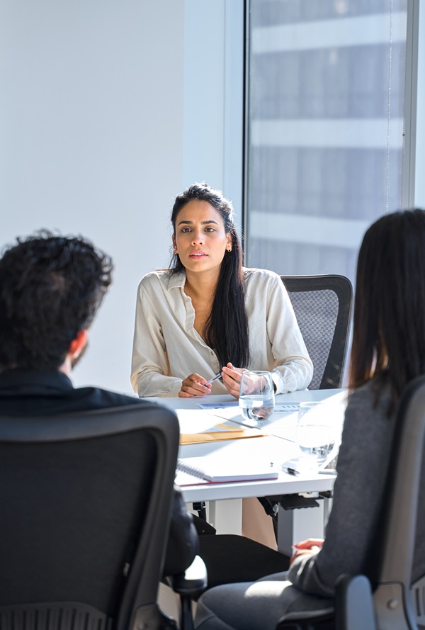 Family Law Solicitor Talking to Couple About Divorce