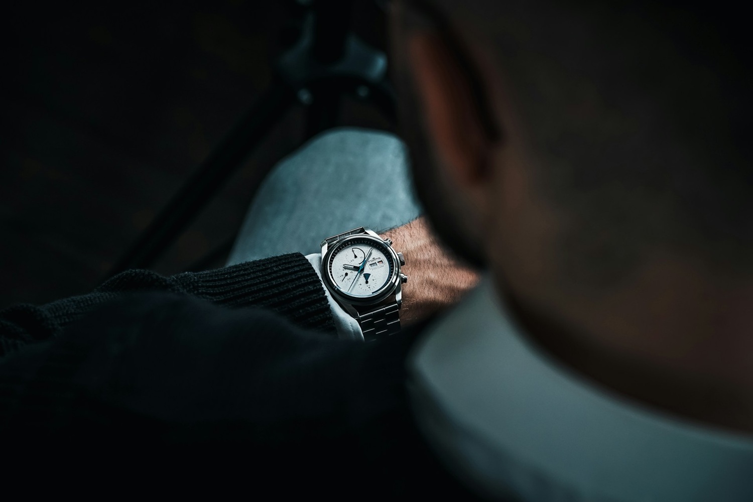 Man Checking Time On Watch
