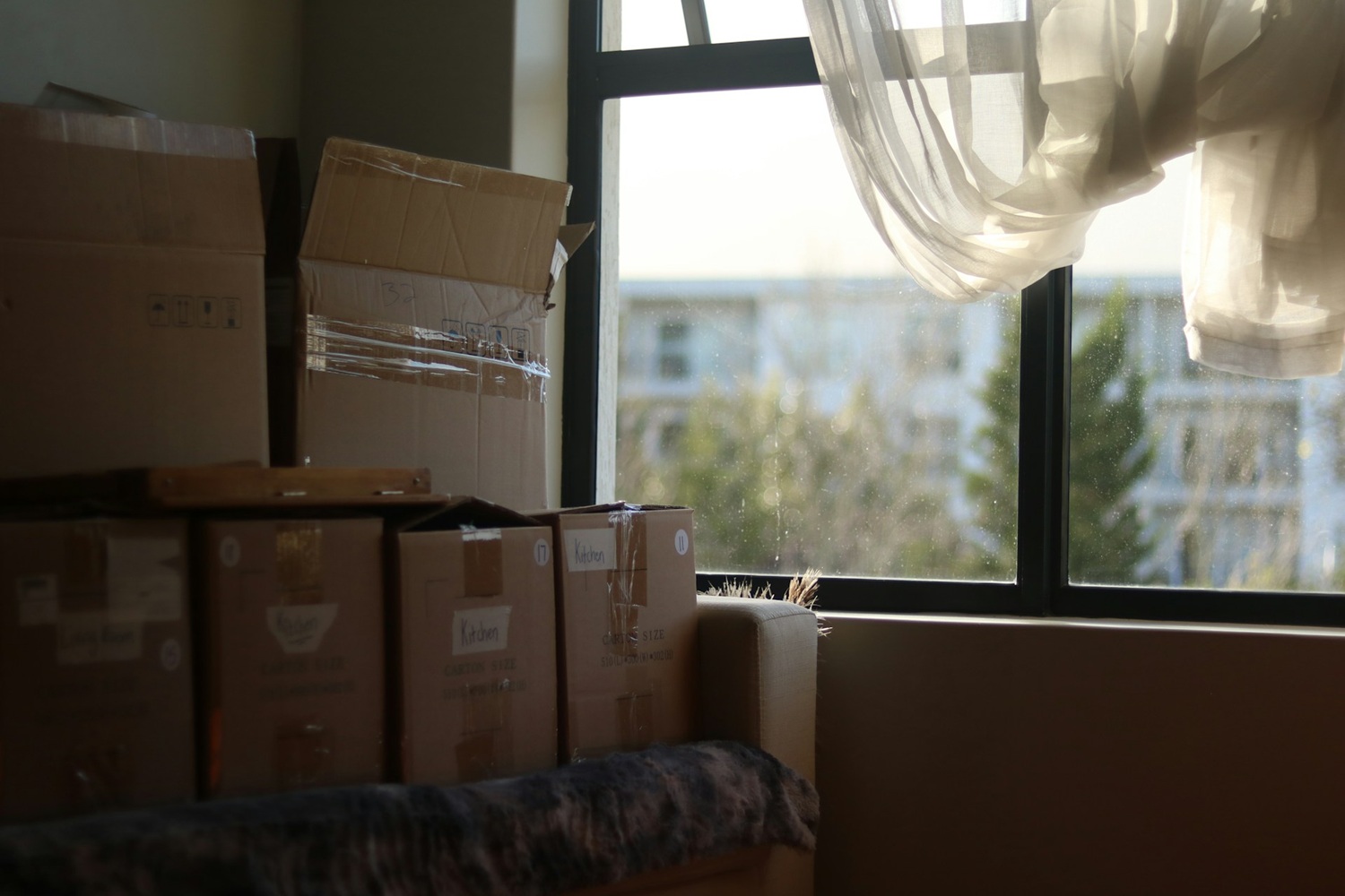 Boxes Ready For Somebody to Move Out