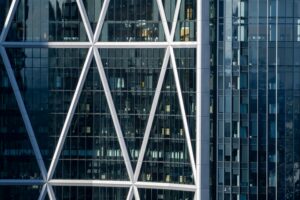 Side of Commercial Building With Offices