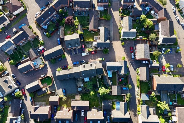 aerial view of cringleford england