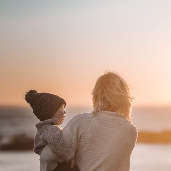 Mother and child spending time together after a separation