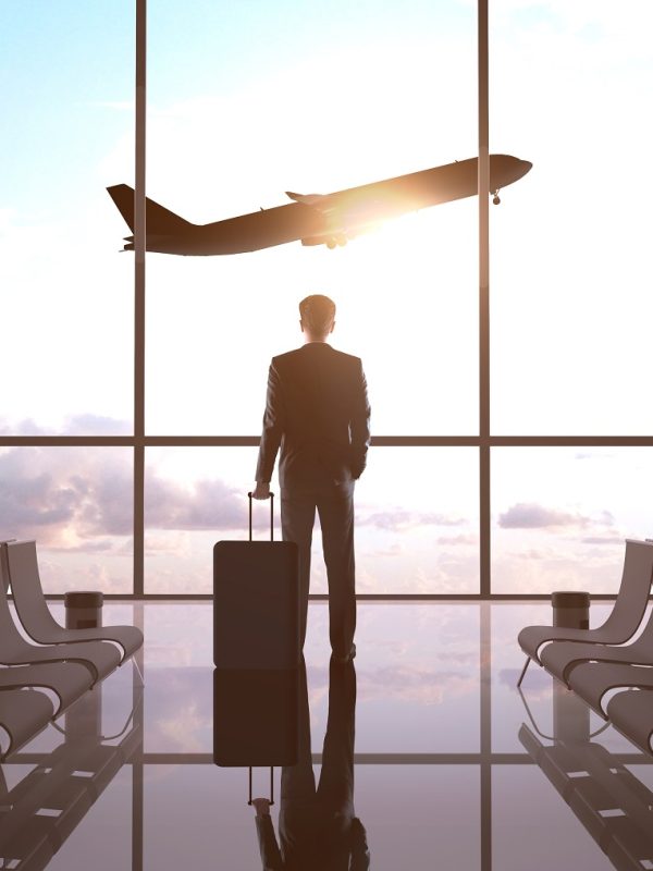 Businessman in airport